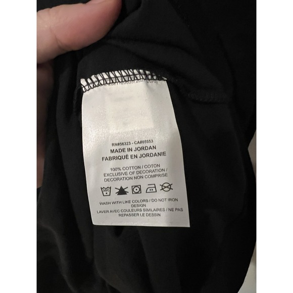 NWT Nike Sportswear T Shirt Mens Large Black Embroidered Tee Cotton Short Sleeve - Picture 4 of 5